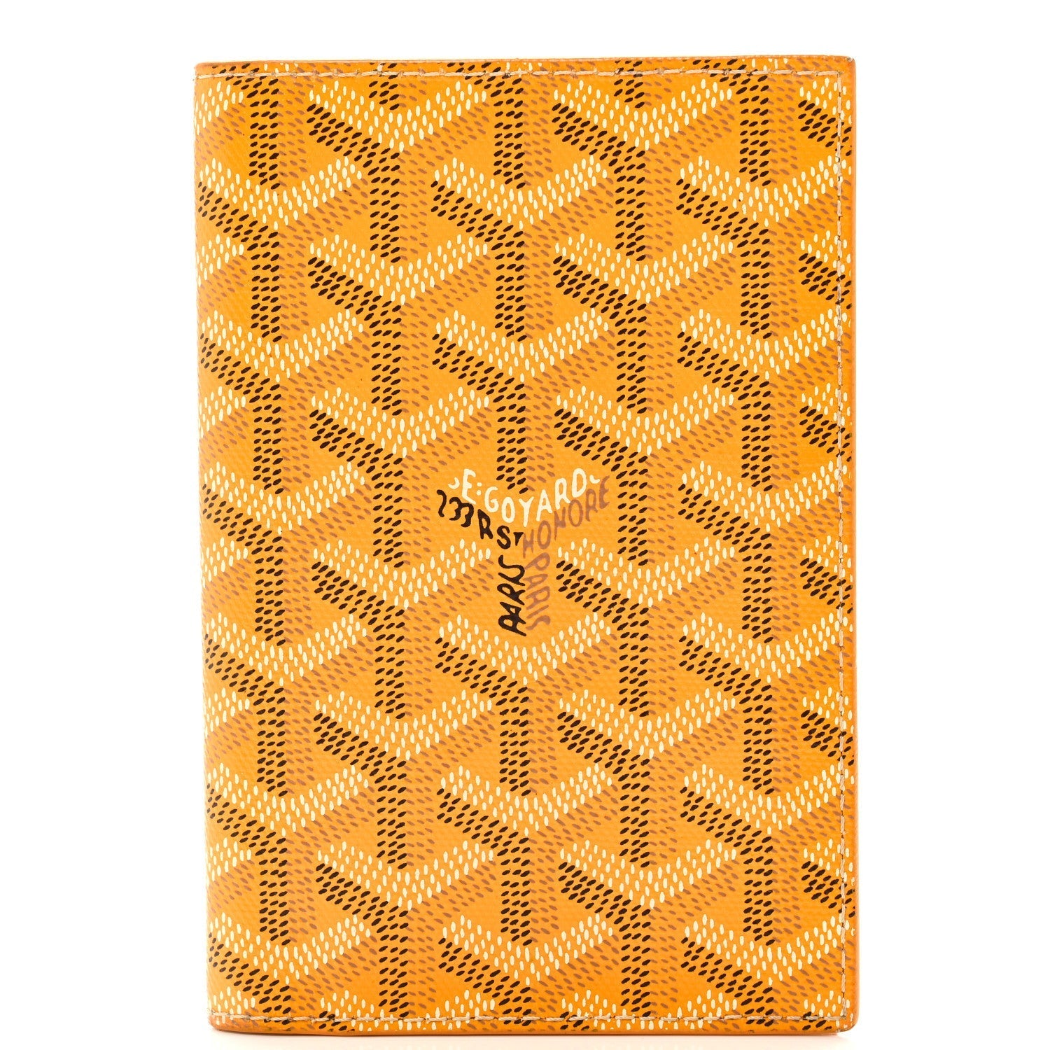 Goyardine Passport Wallet Yellow