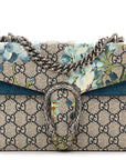 GG Supreme Monogram Blooms Mini Dionysus Shoulder Bag Beige Navy Vintage Blue