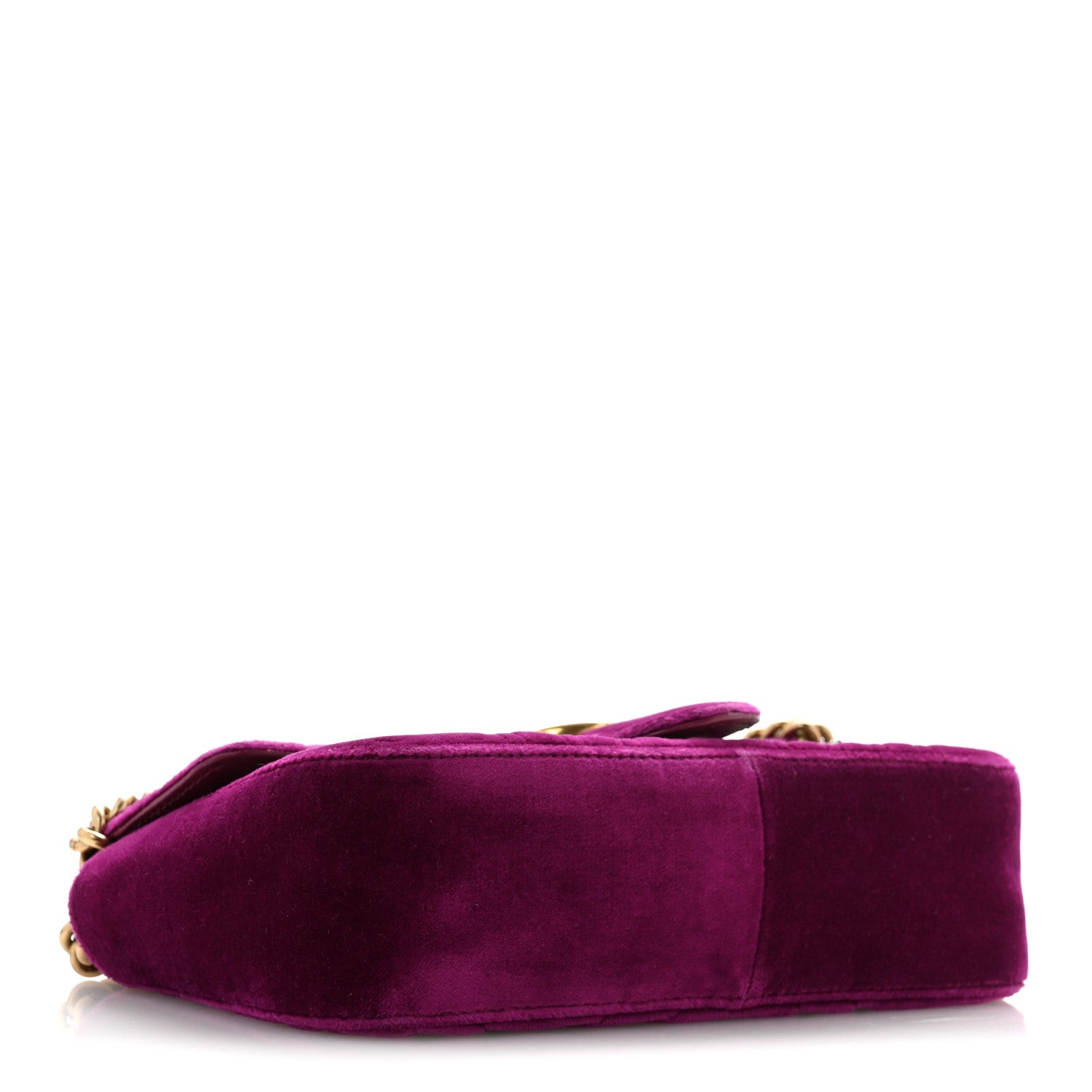 Velvet Matelasse Embroidered Mini GG Marmont Shoulder Bag Bordeaux