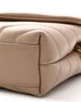 Calfskin Y Quilted Monogram Toy Loulou Crossbody Bag Dark Beige