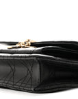 Lambskin Cannage Chain My D1OR Daily Chain Pouch Black