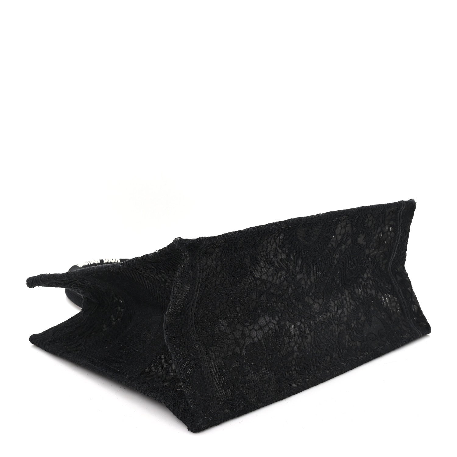 Canvas Embroidered Mesh Macrame Medium Toile de Jouy Soleil Book Tote Black