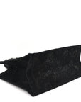 Canvas Embroidered Mesh Macrame Medium Toile de Jouy Soleil Book Tote Black