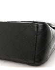 Lambskin Quilted Maxi Double Flap Black