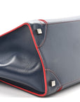 Smooth Calfskin Mini Luggage Navy Red