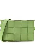 Lambskin Maxi Intrecciato Cassette Crossbody Bag Pistachio