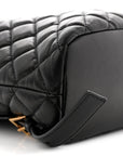 Calfskin Quilted Medusa Backpack Black