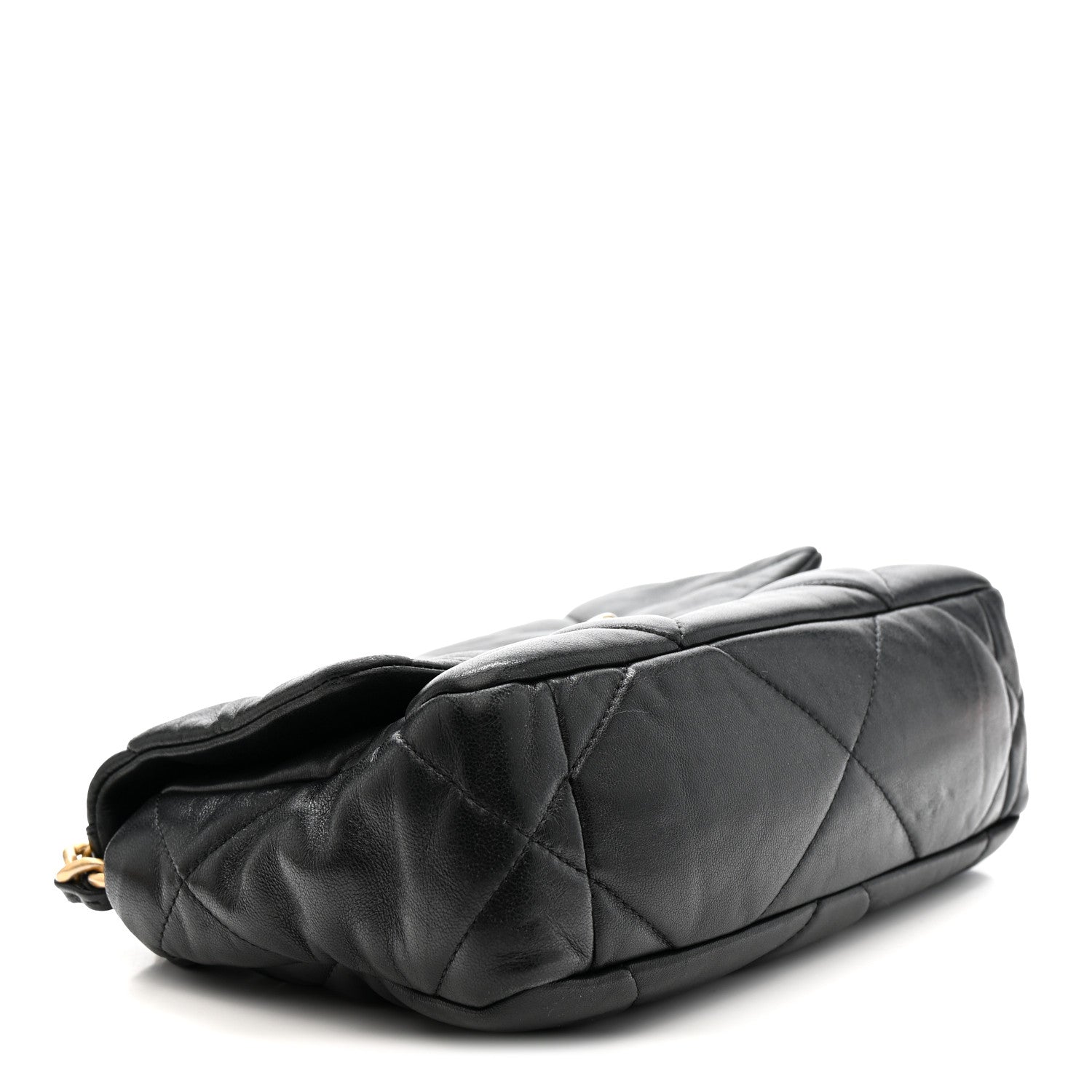 Lambskin Quilted Medium CHNL 19 Flap Black