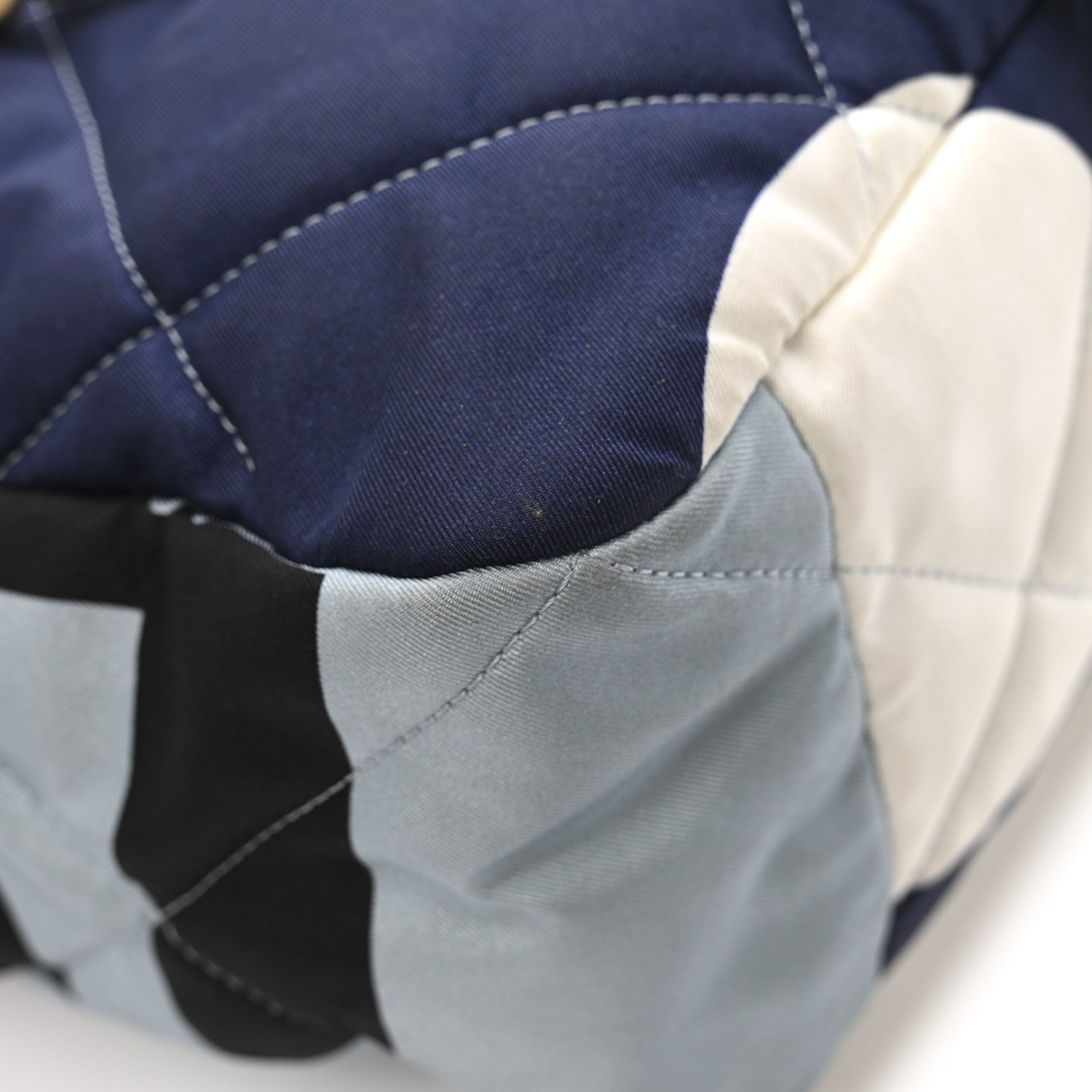 Silk Maxi Scarf CHNL 19 Flap Black Blue White