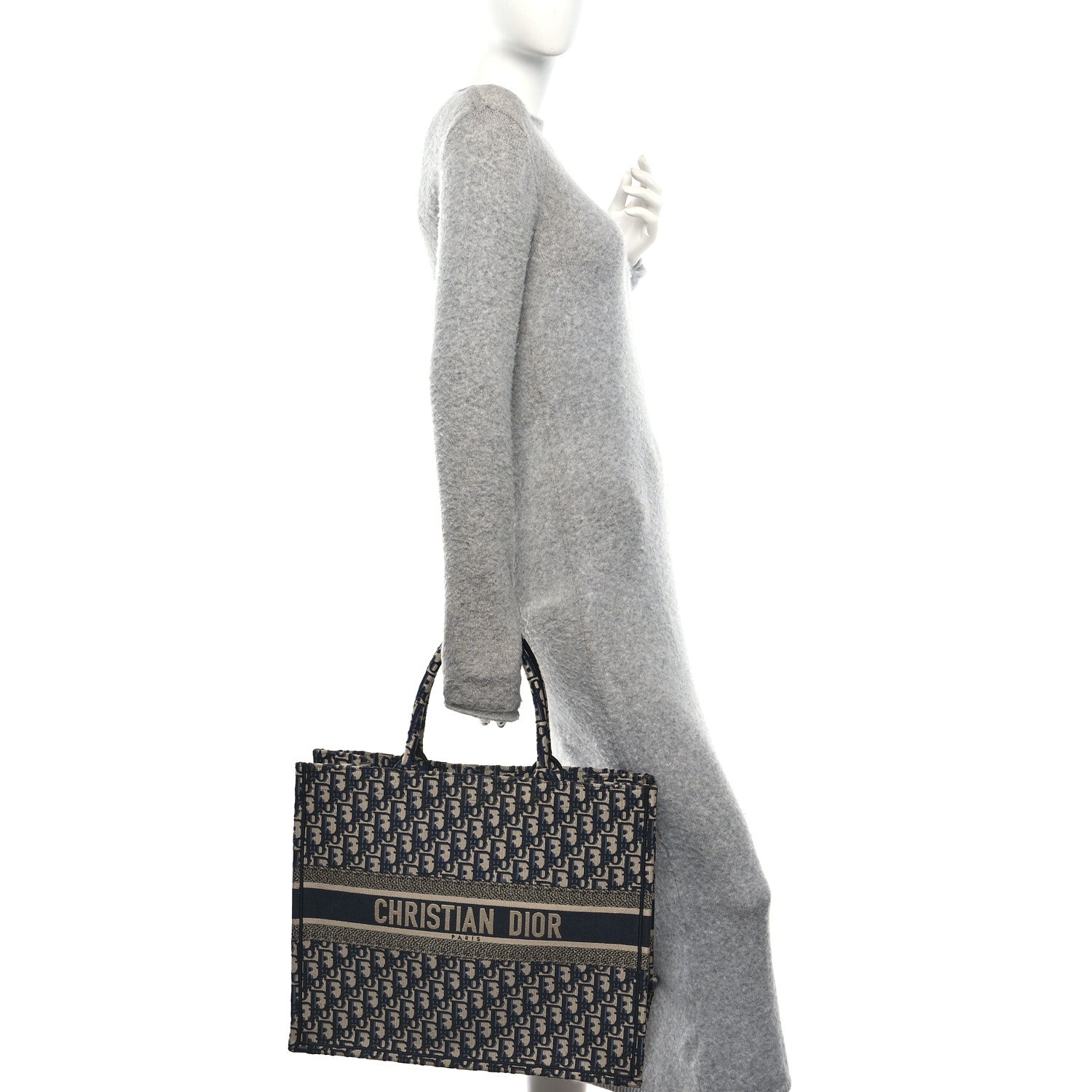 Oblique Large Book Tote Blue Multicolor