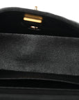 Lambskin Quilted Mini Rectangular Flap Black