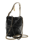Shiny Calfskin Quilted Mini CHNL 22 Black