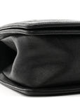 Iridescent Caviar Chevron Quilted Medium Boy Flap Black