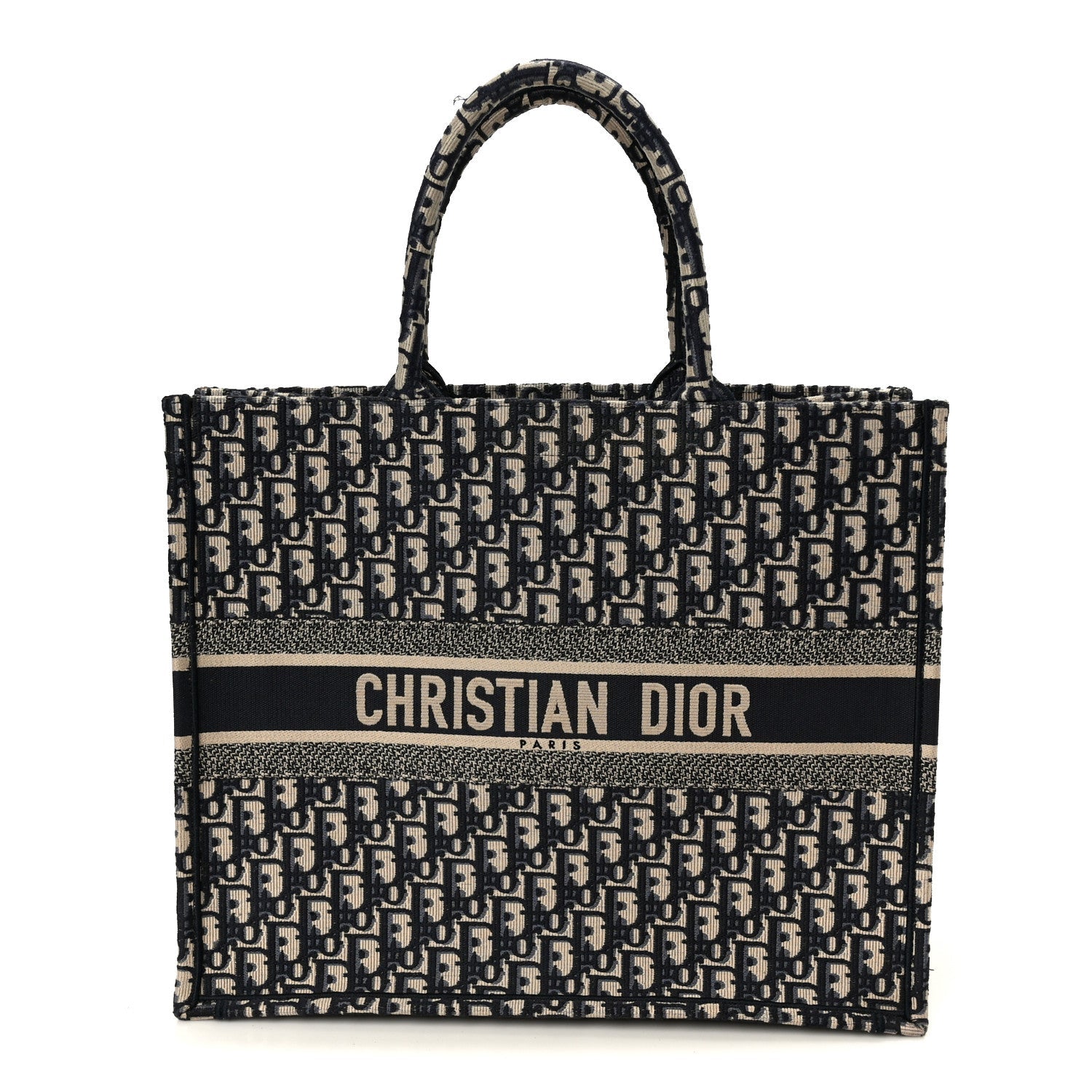 Oblique Large Book Tote Blue Multicolor