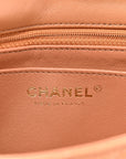 Lambskin Quilted Mini Rectangular Flap Brown