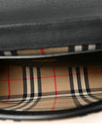 Grainy Calfskin Vintage Check Note Crossbody Bag Black