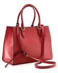 Saffiano Soft Calfskin Large Tote Fuoco