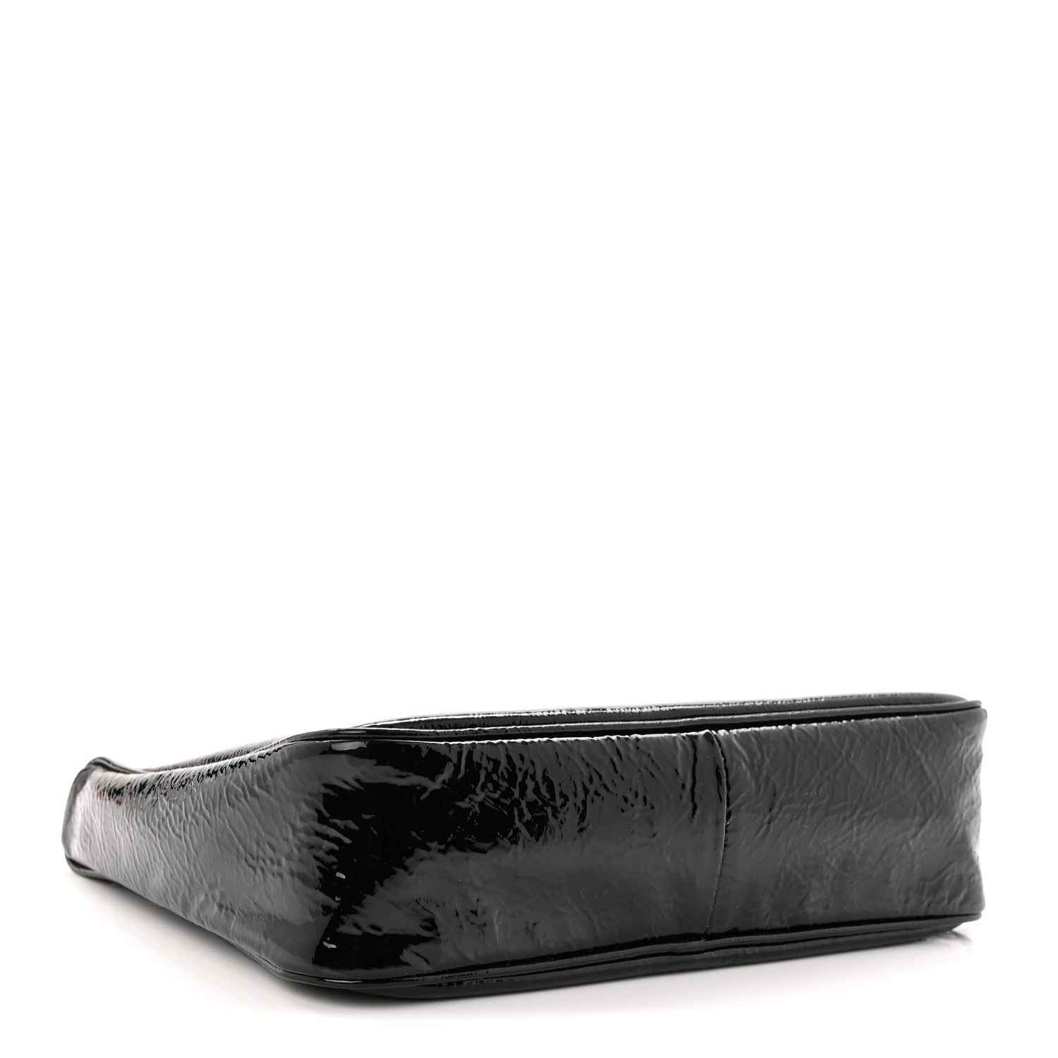 Patent Naplak Re-Edition 2005 Shoulder Bag With Charm Black