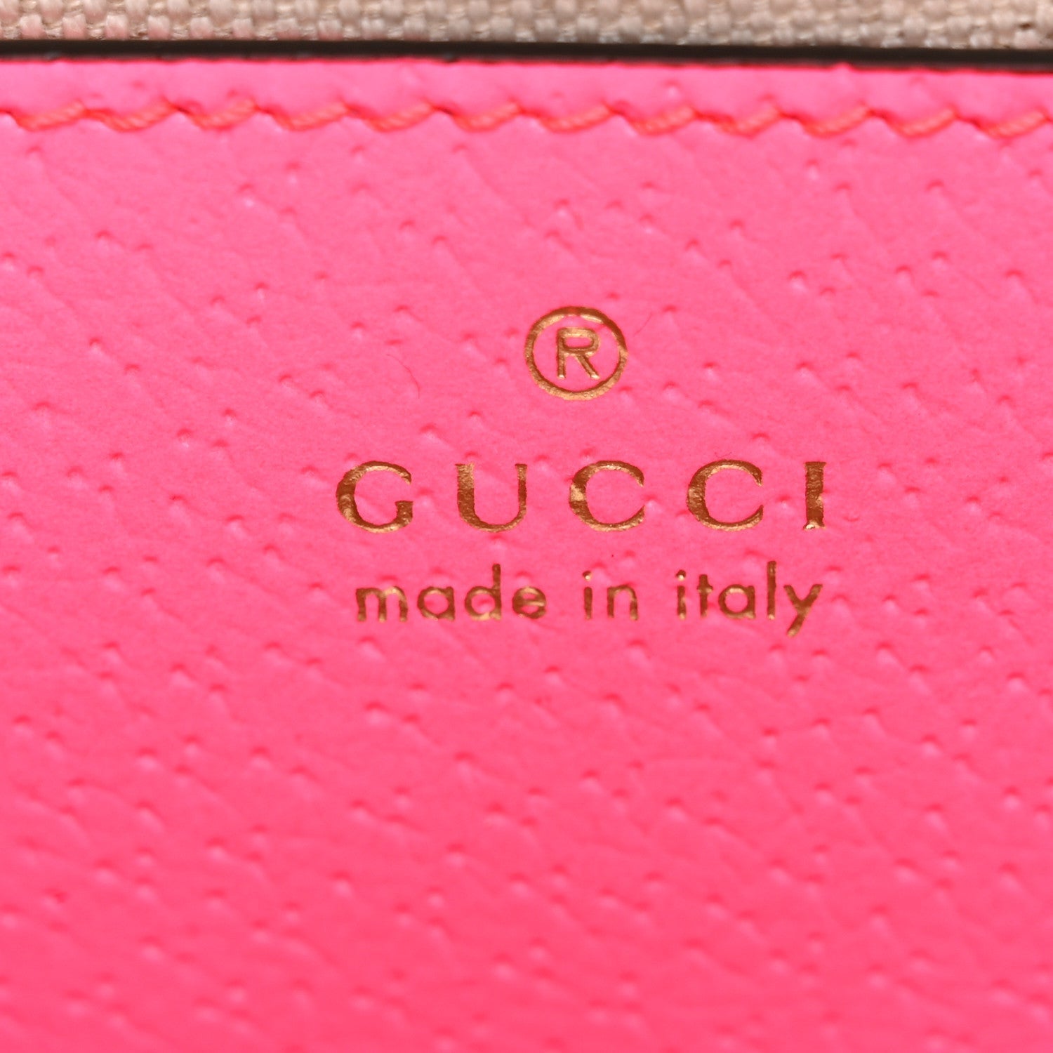GG Supreme Monogram Textured Dollar Calfskin Web Ophidia Small Crossbody Bag Beige Ebony Fuchsia