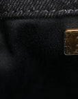 Washed Denim Quilted Mini CHNL 25 Handbag Black