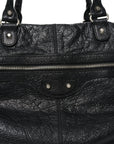 Agneau Classic Silver Hardware Weekender Black