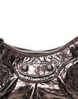 Metallic Agneau Arena Le Cagole Shoulder Bag XS Dark Bronze