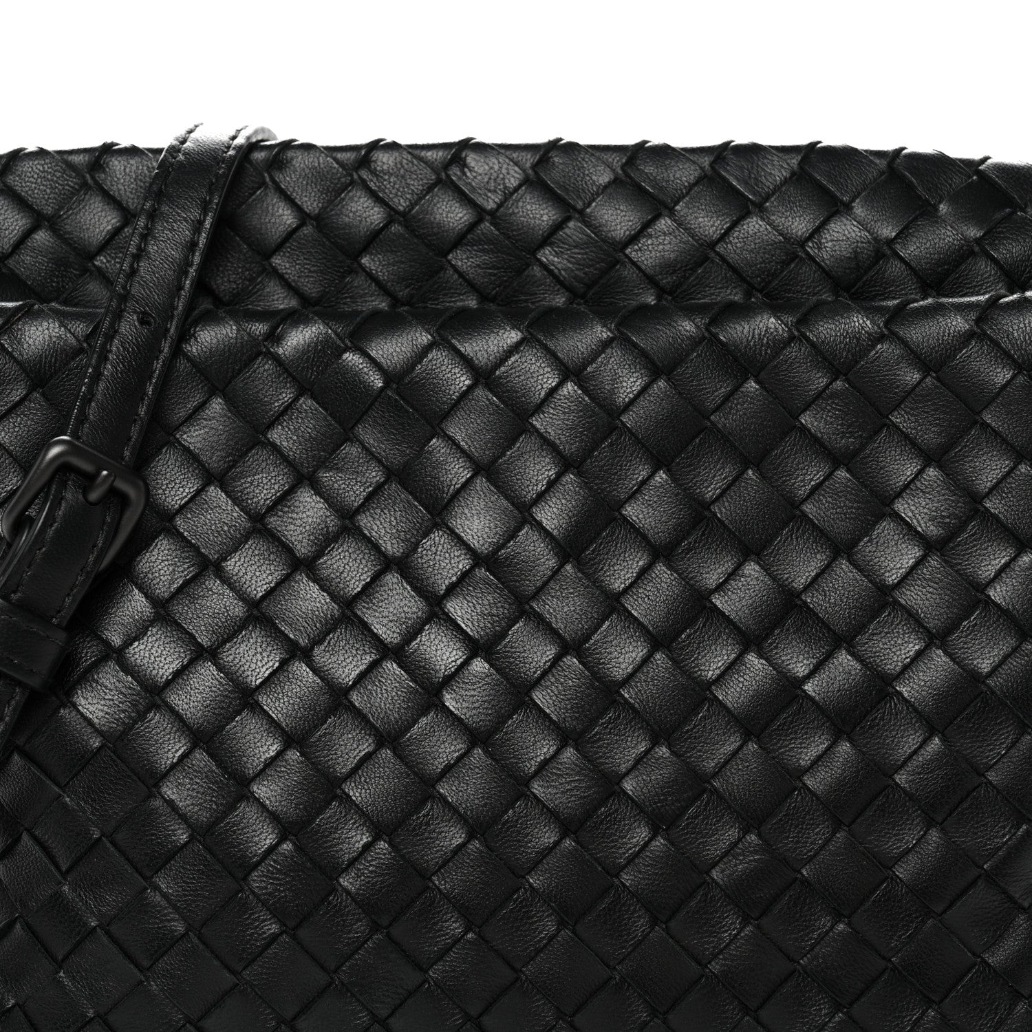 Nappa Intrecciato Crossbody Messenger Black