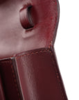 Box Calfskin Teen Classic Box Flap Bag Burgundy