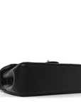 Lambskin Quilted Mini Rectangular Flap Black