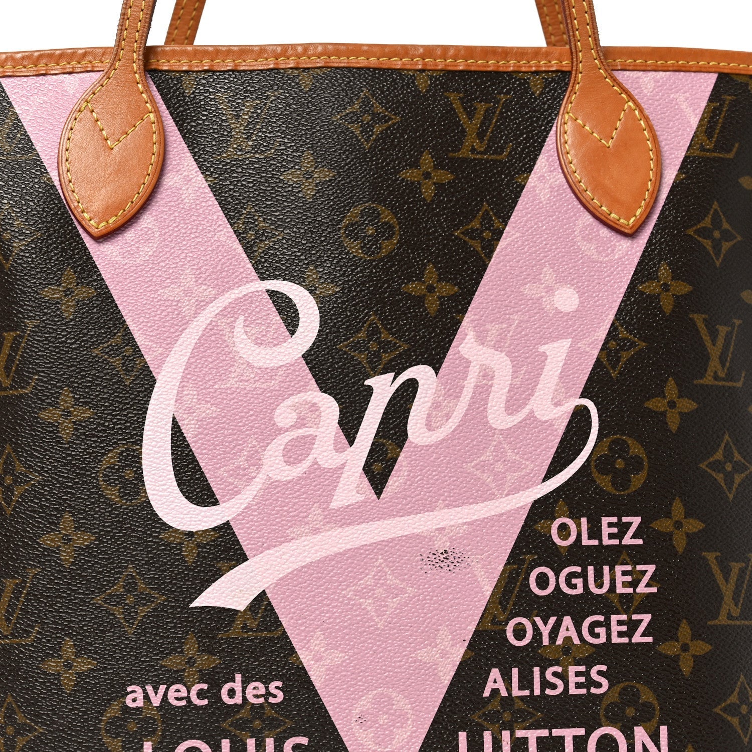 Monogram Sydney V Neverfull MM Rose Ballerine