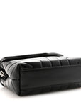 Calfskin Y Quilted Monogram Toy Loulou Crossbody Bag Black