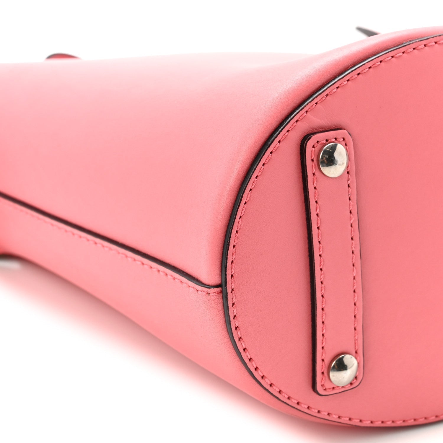 Supple Calfskin Small Bucket Bag Bright Coral Pink