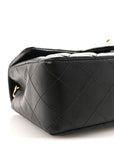 Lambskin Quilted Mini Rectangular Flap Black