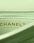 Lambskin Quilted Small Trendy CC Flap Dual Handle Bag Light Green