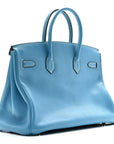 Togo Birkin 35 Blue Jean
