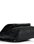 Crinkled Calfskin Matelasse Monogram Baby Niki Chain Satchel Black