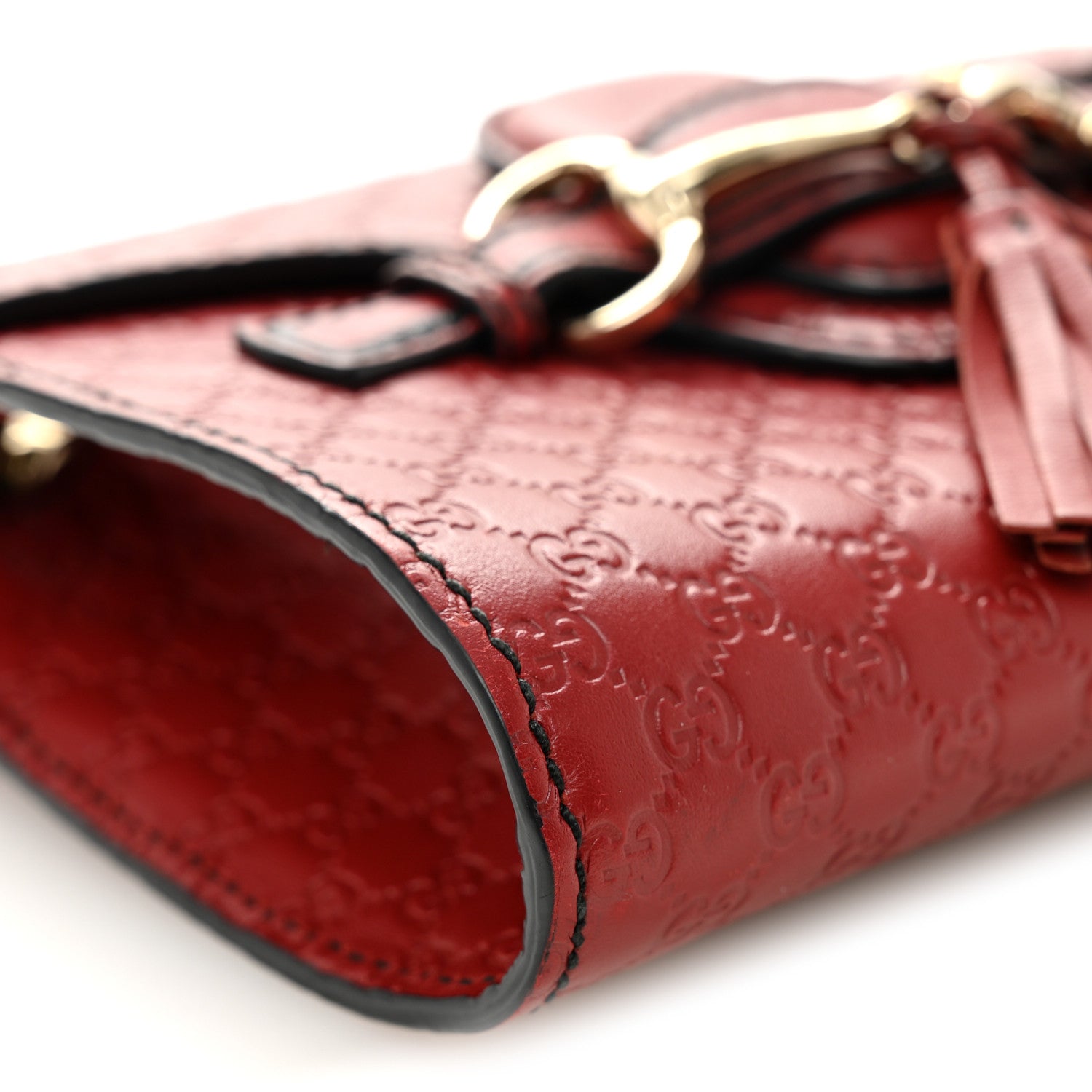 Soft MicroGCCIssima Mini Emily Chain Shoulder Bag Rosso