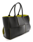 Nappa Maxi Intrecciato Medium Arco Tote Fondant Kiwi