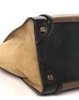 Satin Calfskin Suede Mini Tri-Color Luggage Olive