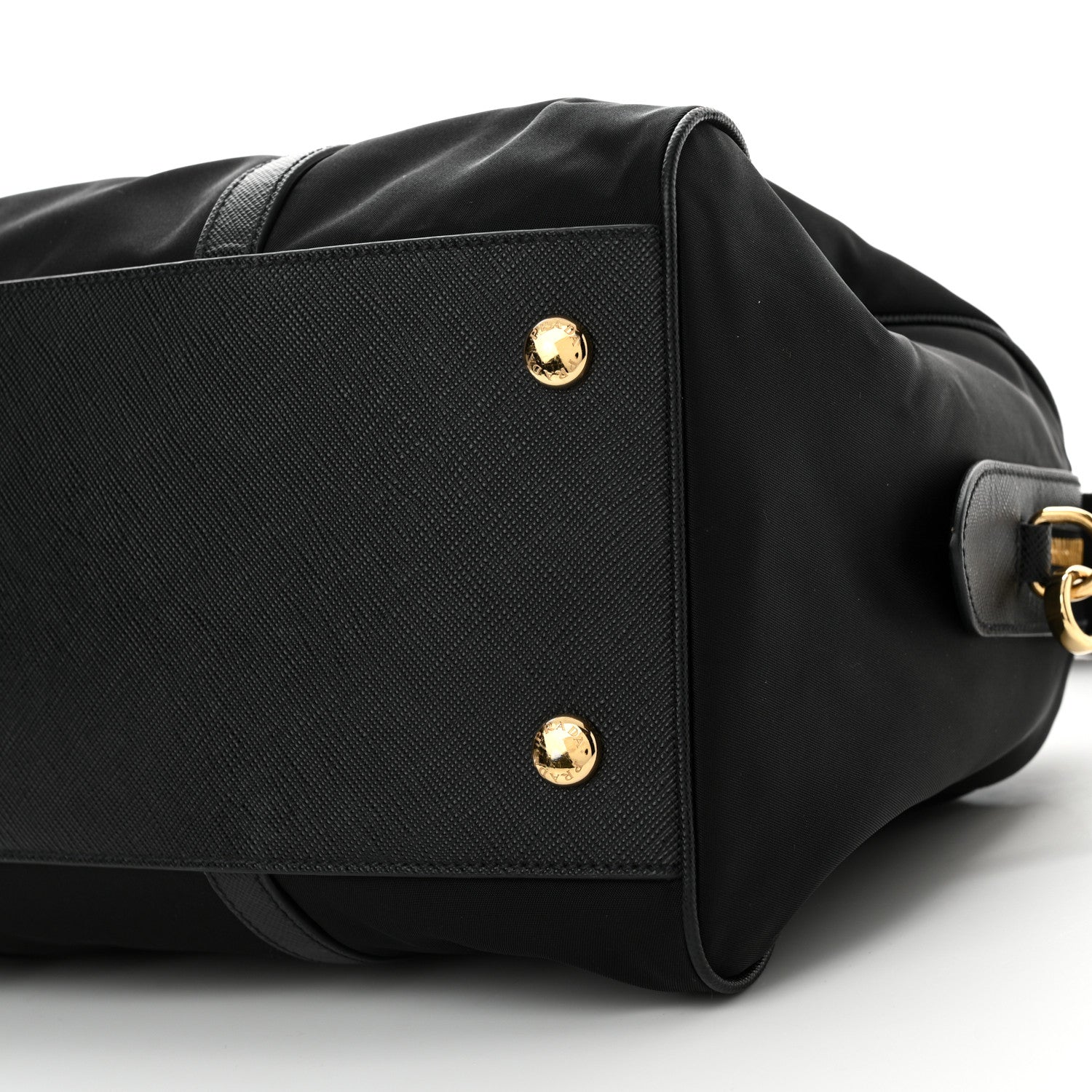 Re-Nylon Saffiano Medium Re-Edition 1978 Top Handle Bag Black