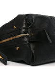 Shiny Grained Calfskin Macrocannage Medium D-Journey Bag Black