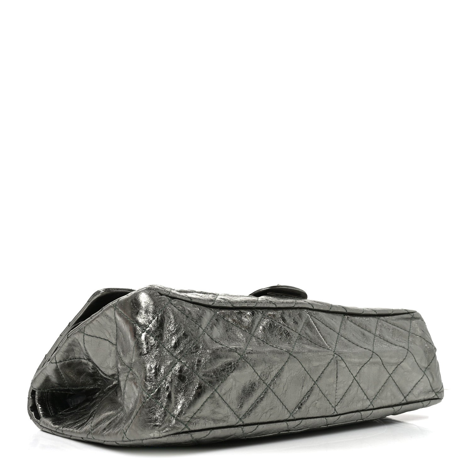 Metallic Aged Calfskin Quilted 2.55 Reissue 227 Flap Vert Fonce