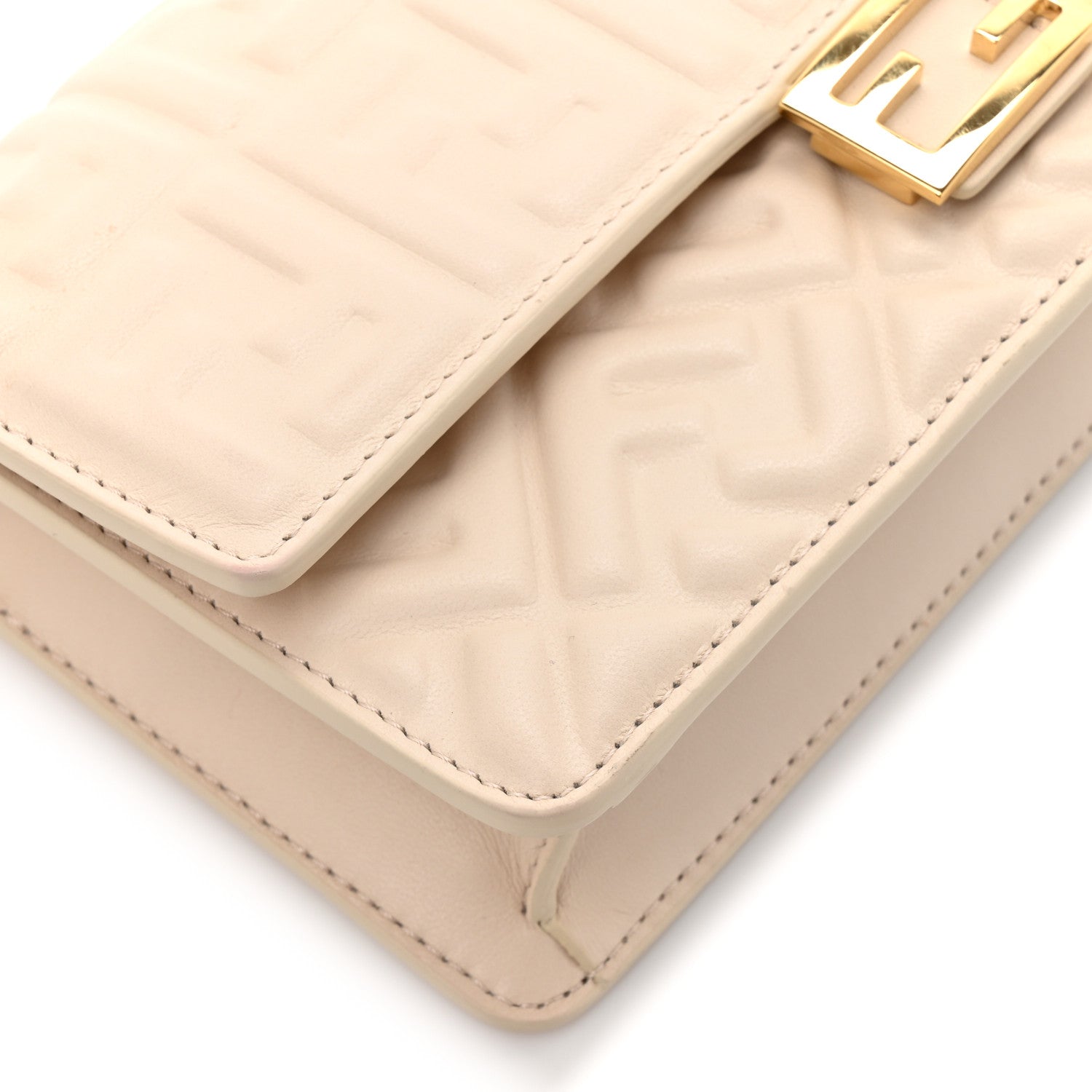 Nappa Matisse FF Embossed Wallet On Chain Baguette Camelia