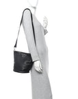Vitello Daino Bucket Bag Black