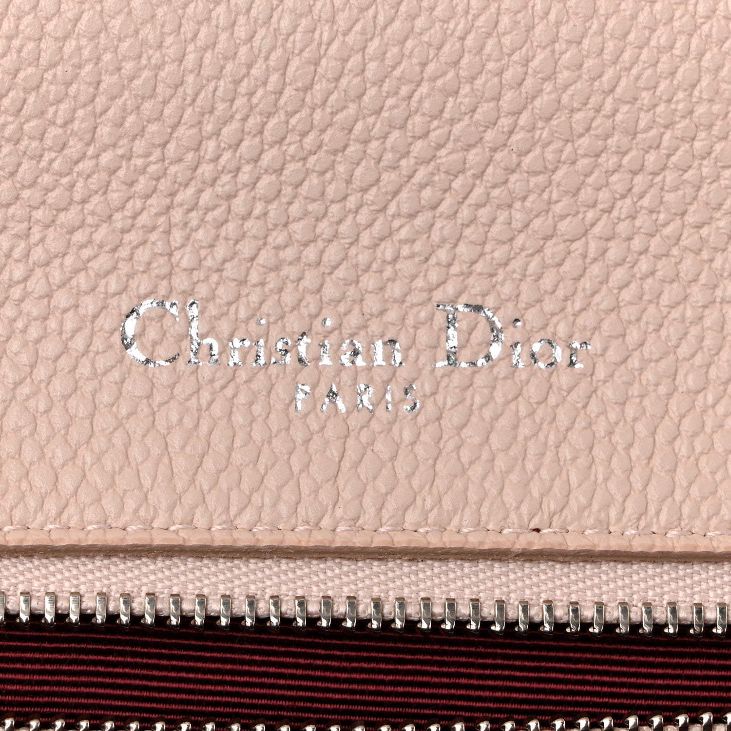 Grained Calfskin Medium D1ORama Flap Bag Nude
