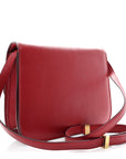 Box Calfskin Medium Classic Box Flap Bag Red