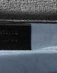Grained Calfskin Bee Star Small Padlock Shoulder Bag Black