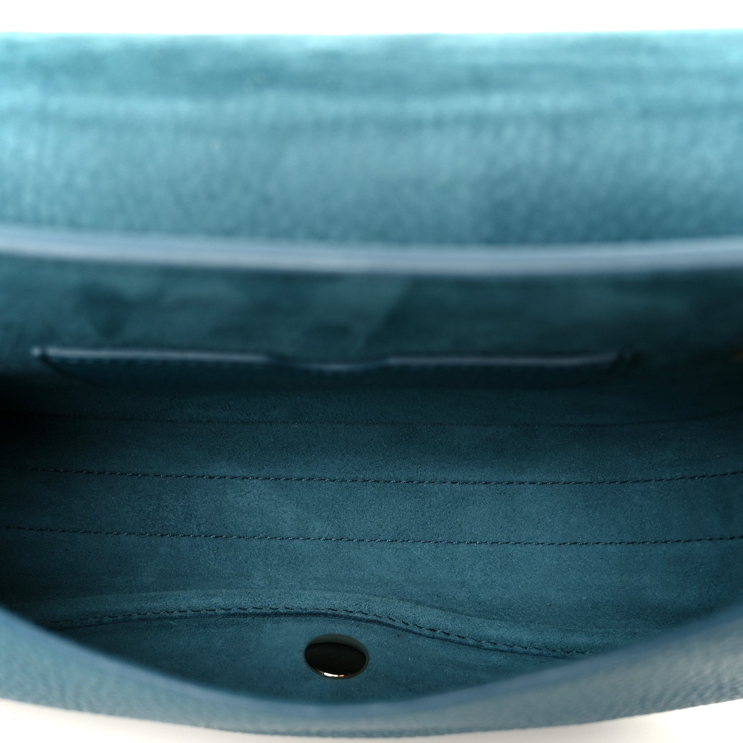 Grained Calfskin Medium Bobby Flap Steel Blue