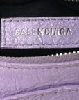 Extra Supple Calfskin Crocodile Embossed Le Cagole Shoulder Bag XS Lilac