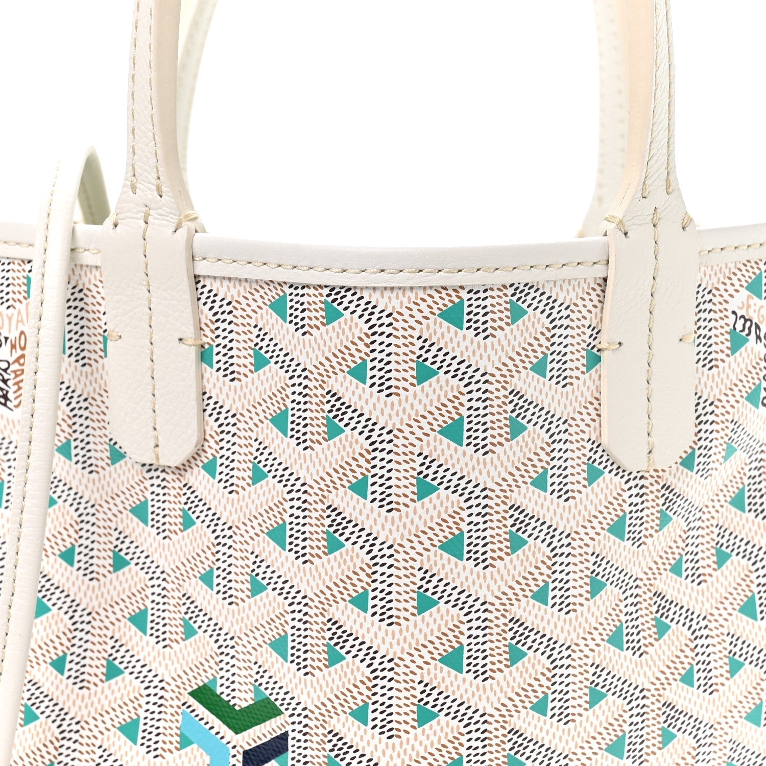 Goyardine Poitiers Claire Voie Tote White Opaline